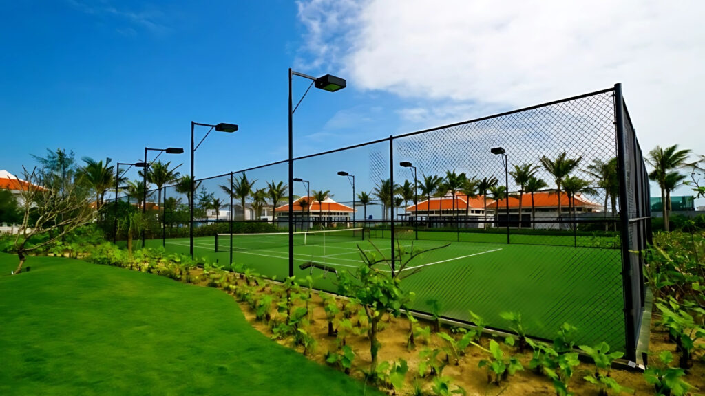 Tennis court ocean resort